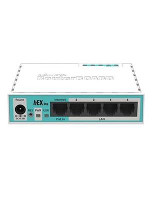 ROUTER MIKROTIK HEX LITE RB750R2, 850MHZ CPU, 64MB RAM, 5 LAN PORTS, ROUTEROS L4