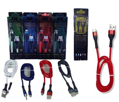 CABLE MICRO USB MALLADO 3.1A IBEK CB-07