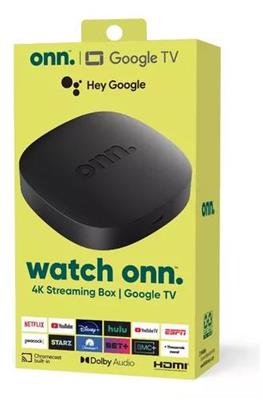 CONVERSOR WATCH ONN GOOGLE TV 4K ANDROID TV BOX NETFLIX YOUTUBE