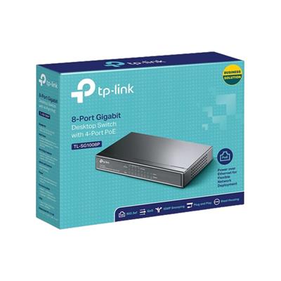 SWITCH 8P TP-LINK SG1008P GIGABIT 4P POE DESKTOP