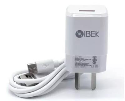 CARGADOR DE PARED TIPO C IBEK IB-2604 2.6A CABLE DESMONTABLE