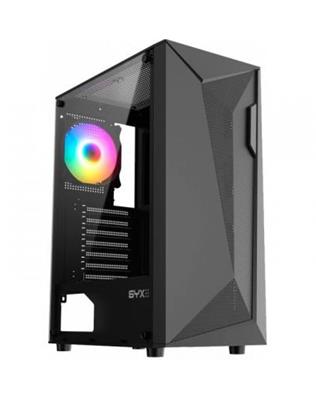 GABINETE GAMER SYX EQS9 BLACK ATX FAN RGB